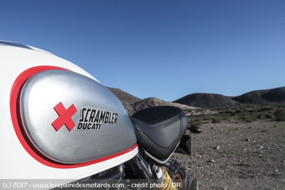 Réservoir de la Ducati Scrambler Desert Sled