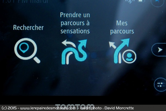 Parcours à sensations sur le GPS TomTom Rider