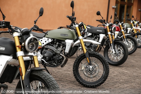 L'actuelle gamme de Caballero 500 avec les Flat Track, Rally et Scrambler
