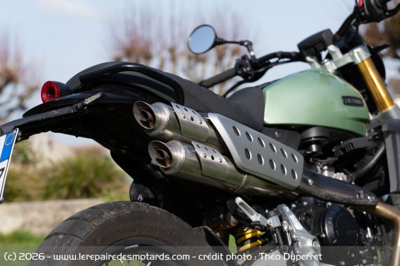 Le silencieux de la Fantic Caballero 500 Rally