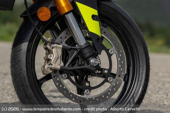 Le frein avant de la Fantic Stealth 500