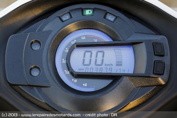 Le compteur est simple et lisible, même en plein soleil
