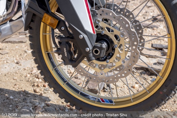 Frein avant de la Honda CRF1100L Africa Twin Adventure Sports