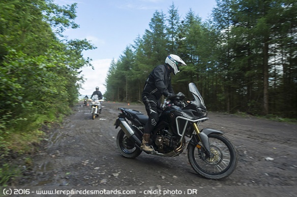 Honda Africa Twin au ralenti