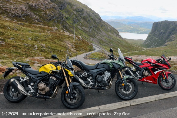 Essai comparo de la gamme Honda CB500 2022