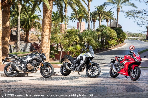 Les Honda CB500F, CB500X et CBR500R 2019