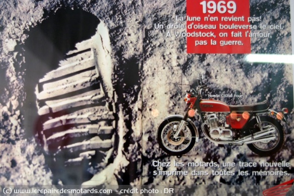 1969, quelle année ! Neil Armstrong sur la lune, le concorde dans les airs, Hendrix à Woodstock, Pompidou élu président et LA moto du siècle