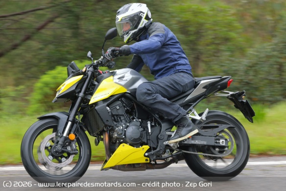 La Hornet 750 conserve aussi la rigueur et l'efficacité de sa partie cycle