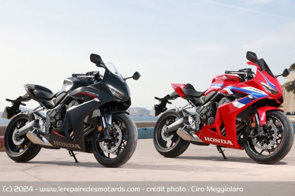 La Honda CBR650R E-Clutch se décline dans deux coloris pour 2024