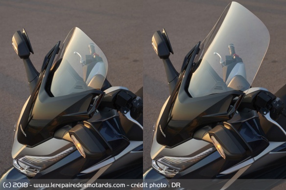 Bulle réglable du Honda Forza 300