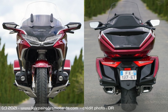 Bien que plus légères, les Gold Wing revendiquent tout de même 367 et 390 kg