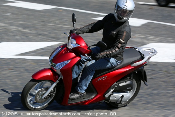 Vue de dessus du Honda SH 125i