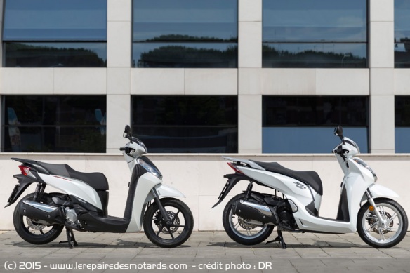 Comparo ancien et nouveau Honda SH 300i