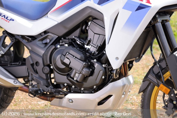 Le moteur bicylindre de la Honda XL750 Transalp E-Clutch