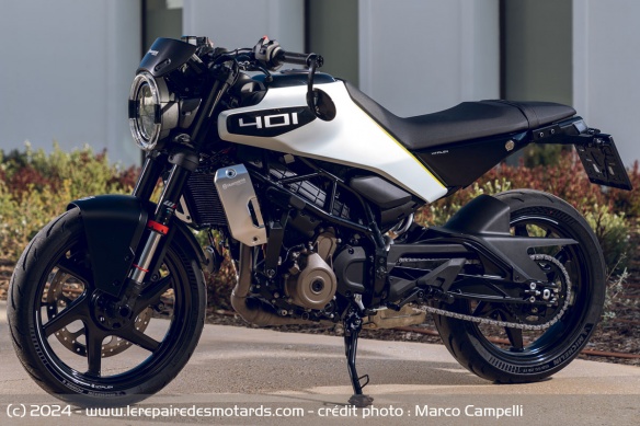 La Husqvarna Vitpilen 401 s'accompagne aussi d'un large catalogue de pièces