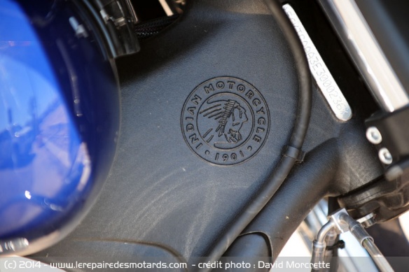 Logo Indian sur le cadre de l'Indian Chieftain 