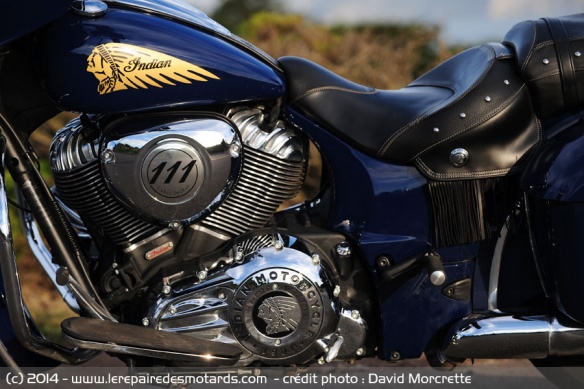 Moteur VTwin à refroidissement par air de l'Indian Chieftain 