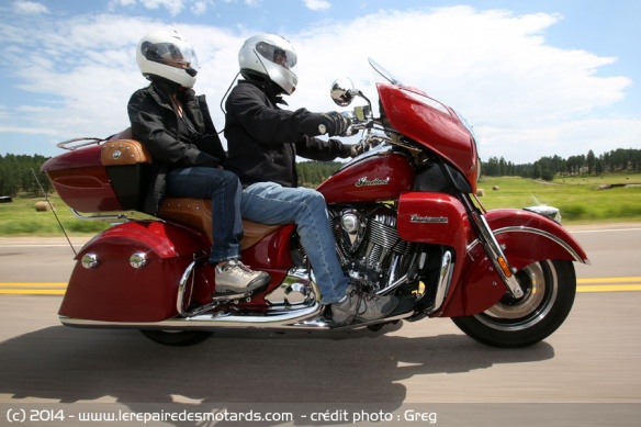 Essai Indian Roadmaster sur autoroute