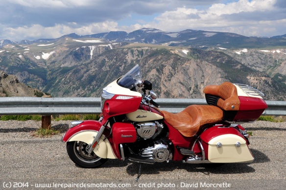 Essai Indian Roadmaster en montagne