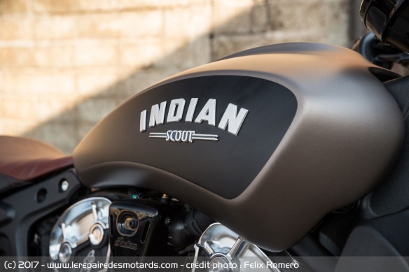 Le réservoir de l'Indian Scout Bobber