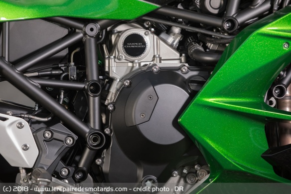 Le moteur de la Kawasaki H2 SX SE