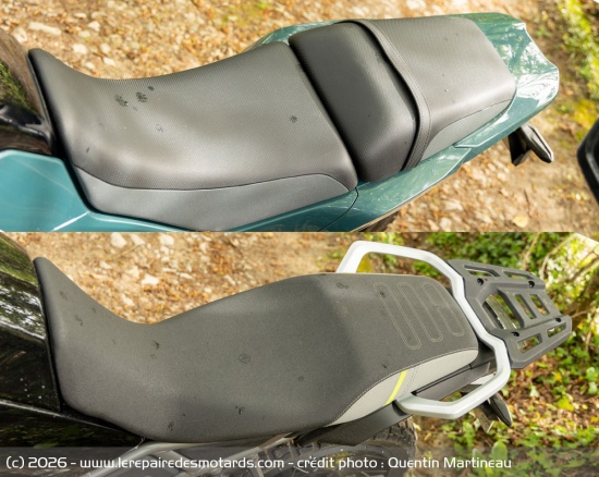 Les selles des Kawasaki KLE 500 et CFMoto 450MT
