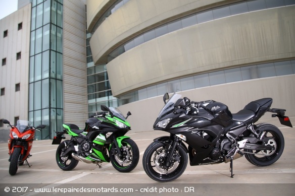 La Ninja 650 est déclinée dans 3 coloris