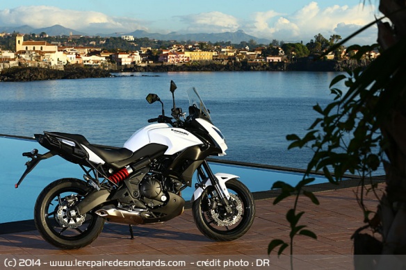 Kawasaki Versys 650 à la mer