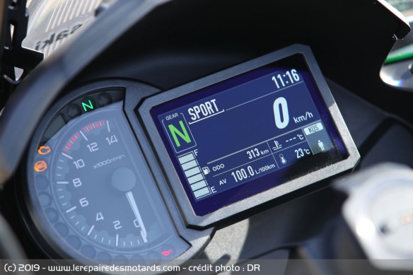 Compteur de la Kawasaki Versys 1000 SE