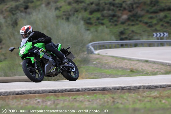 La Kawasaki Ninja 125 en ligne droite