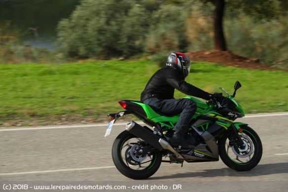 La Kawasaki Ninja 125 sur route