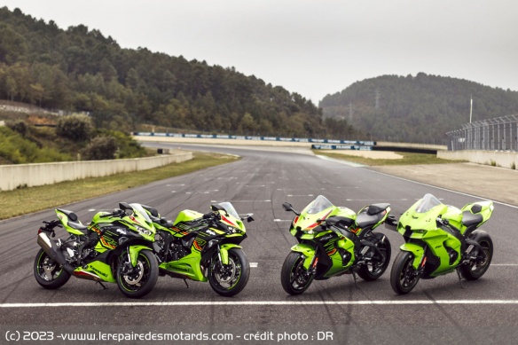 Essai de la famille Kawasaki ZX sur le circuit d'Ales
