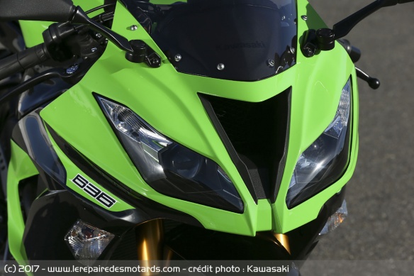Double phare de la Kawasaki ZX-6R