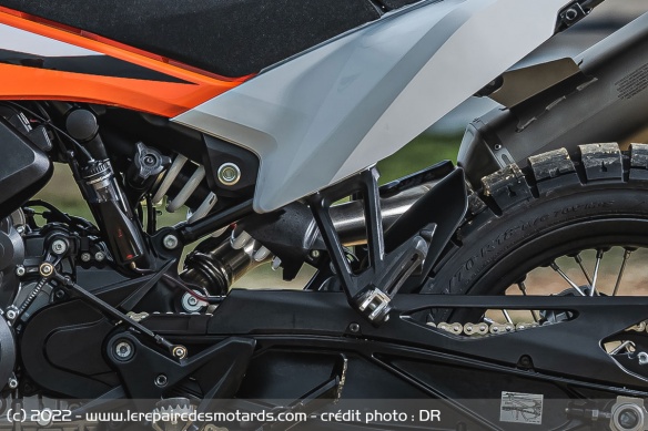 L'amortisseur central WP de la KTM 890 Adventure