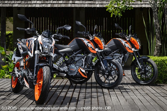 Les KTM Duke de petites et moyennes cylindrées