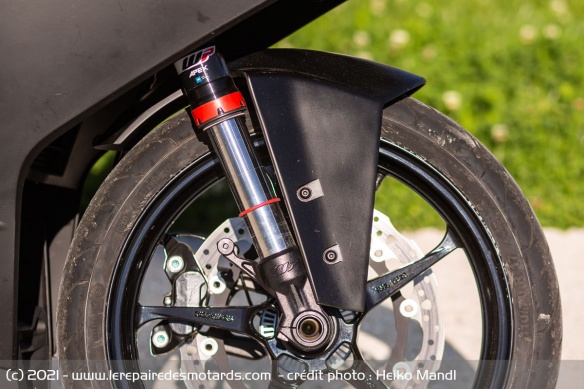 La nouvelle fourche réglable est un véritable atout