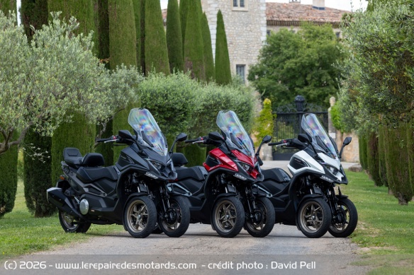 Le Kymco CV3 575 se décline dans trois coloris