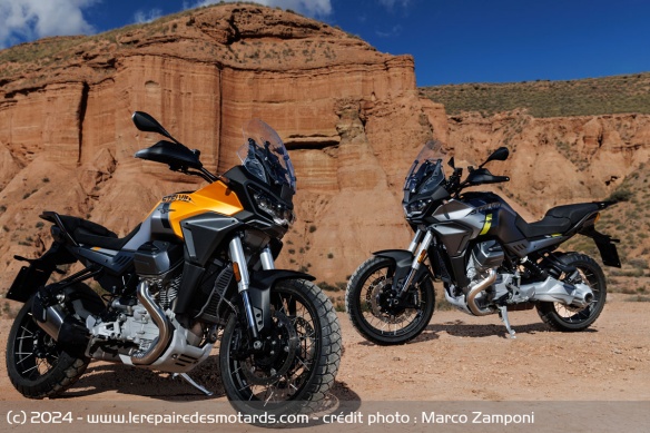 Les deux coloris de la Moto Guzzi Stelvio