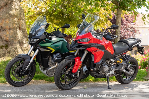 Les Moto Guzzi Stelvio PFF vs Ducati Multistrada V2 S