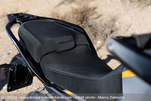 La selle de la Moto Guzzi Stelvio