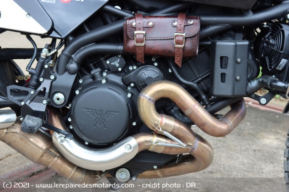 Le bicylindre en V de la Moto Morini Super Scrambler