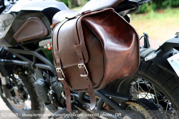 La sacoche latérale de la Moto Morini Super Scrambler