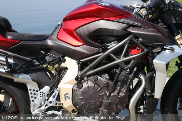 Le treillis tubulaire de la MV Agusta Brutale 1000 Serie Oro