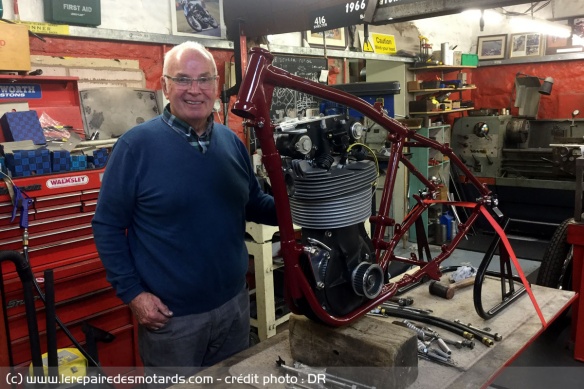 Le cadre Hardtail de la Norton Model 19 modifié