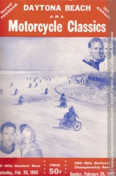 Le programme de la Daytona 200 de 1952