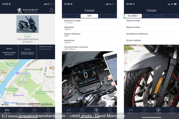 Les écrans de l'application mobile