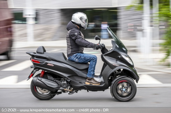 La vitesse maxi du MP3 atteint 151 km/h