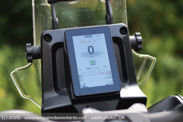 L'instrumentation numérique de la QJMotor SRT 450 RX