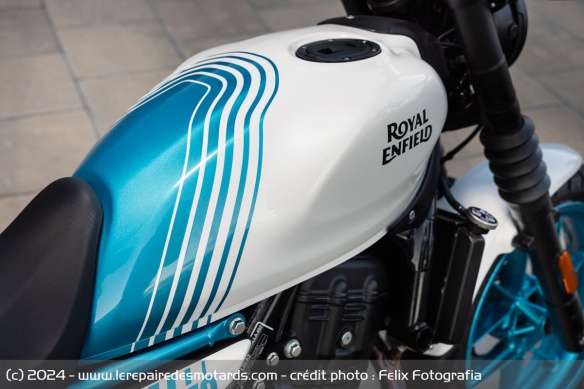 Le réservoir de la Royal Enfield Guerrilla 450