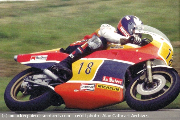 Michel Frutschi sur la Sanvenero 500 at Assen 1982